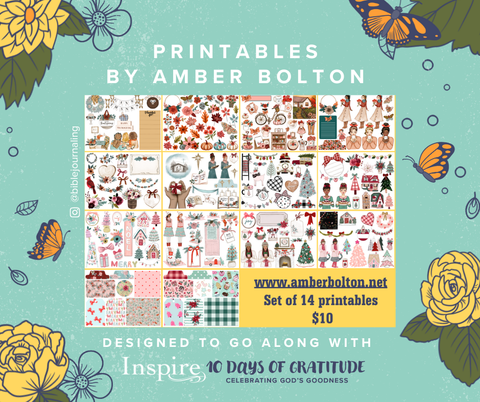 "10 Days of Gratitude" Printables
